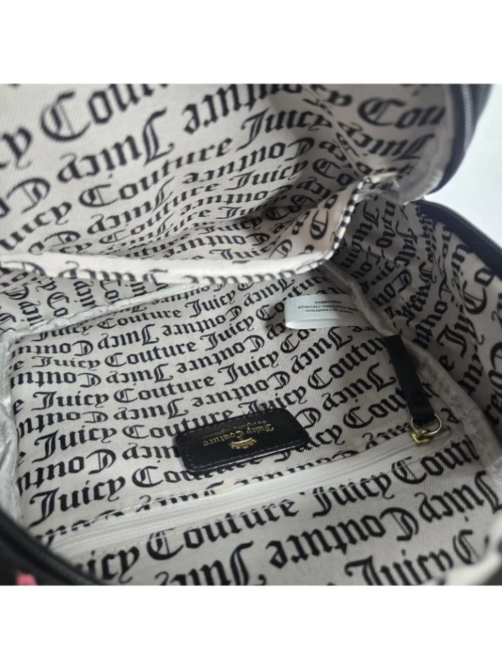 Juicy Couture Black Disty Dusty Rose Promenade Small Backpack